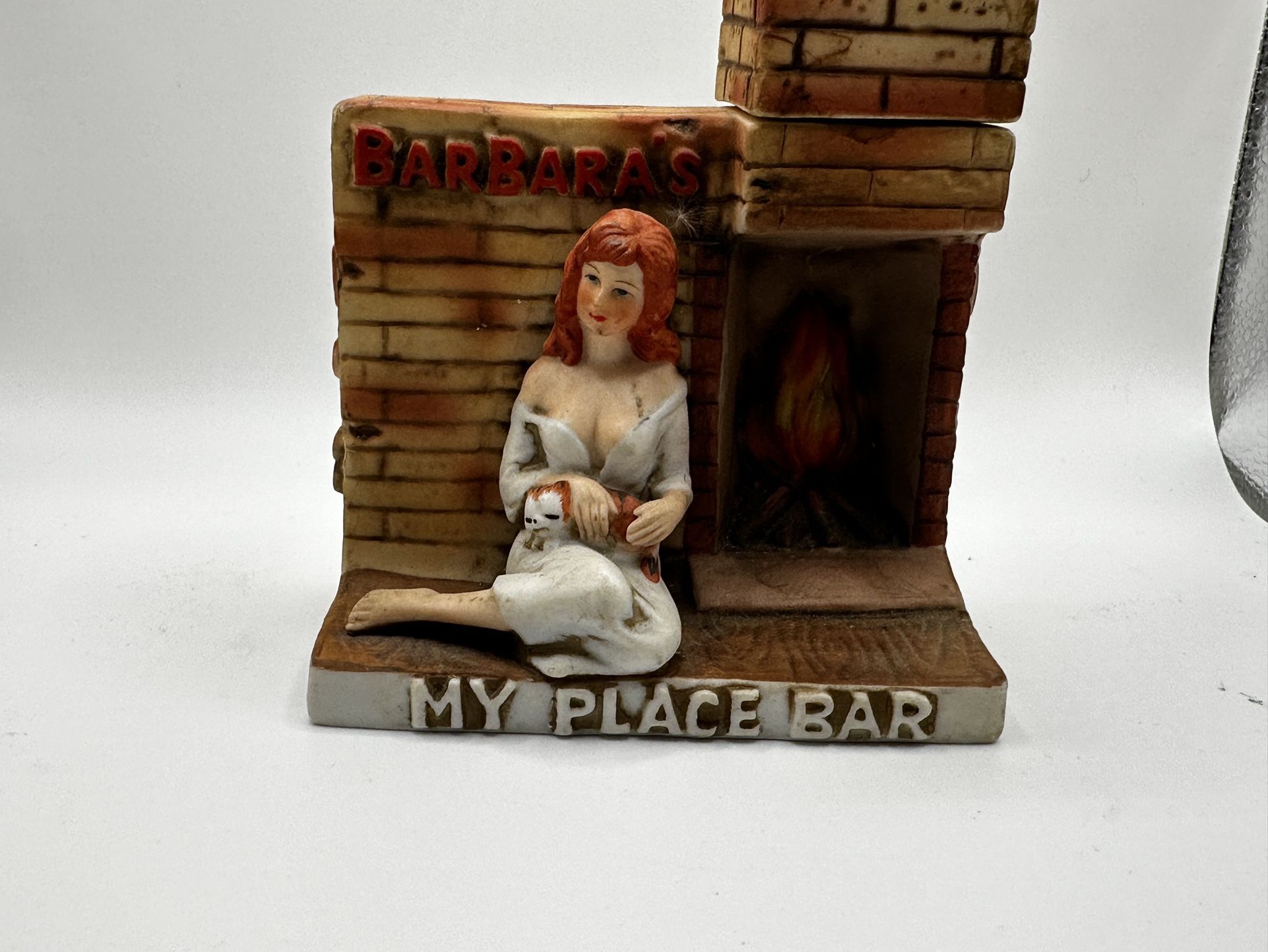 Vintage 70s Lady Cat House Decanter