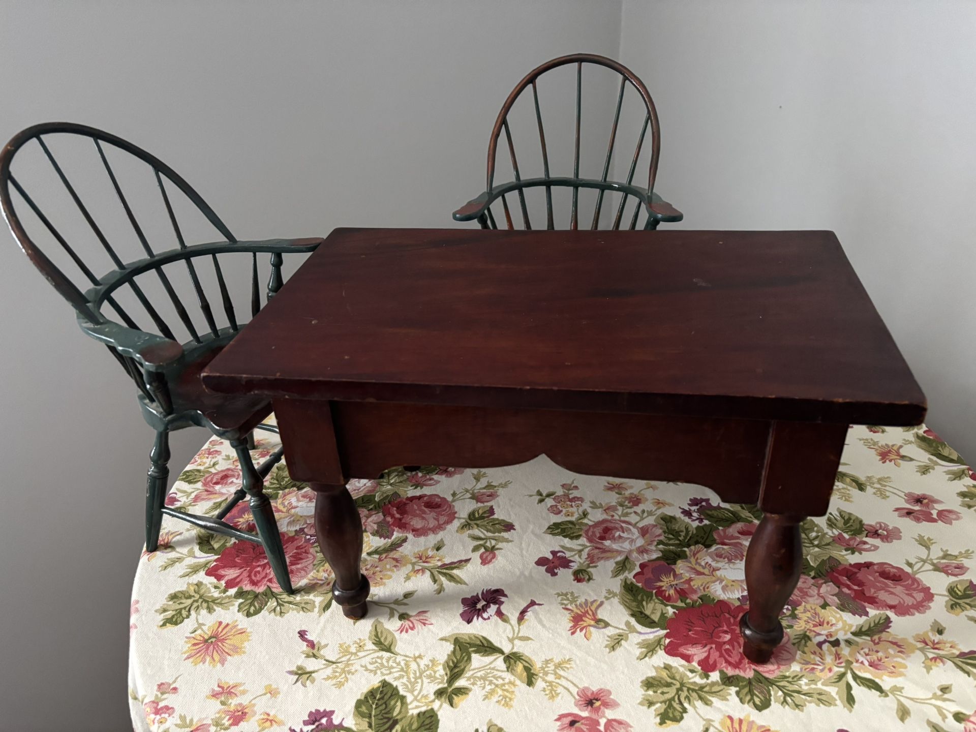Doll Table And Windsor Chairs