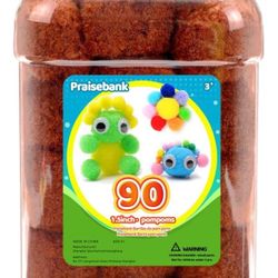 Brown Pompoms 1.5 inch. $2