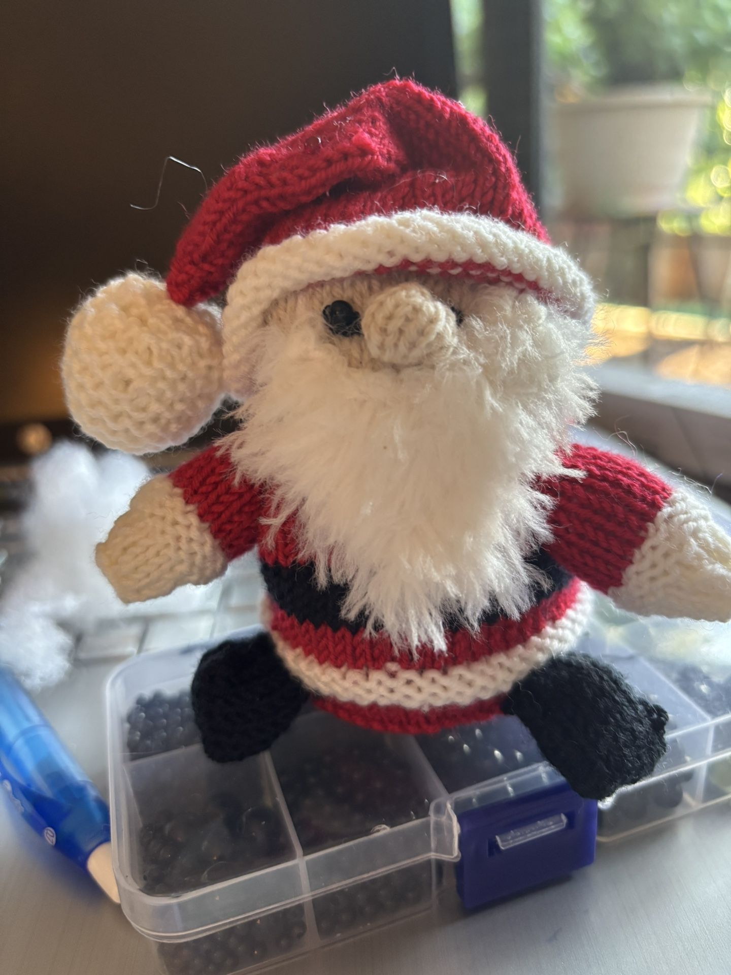 Hand Knitted Santa's