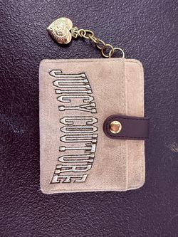 Juicy Couture Suede Card Wallet with Charm