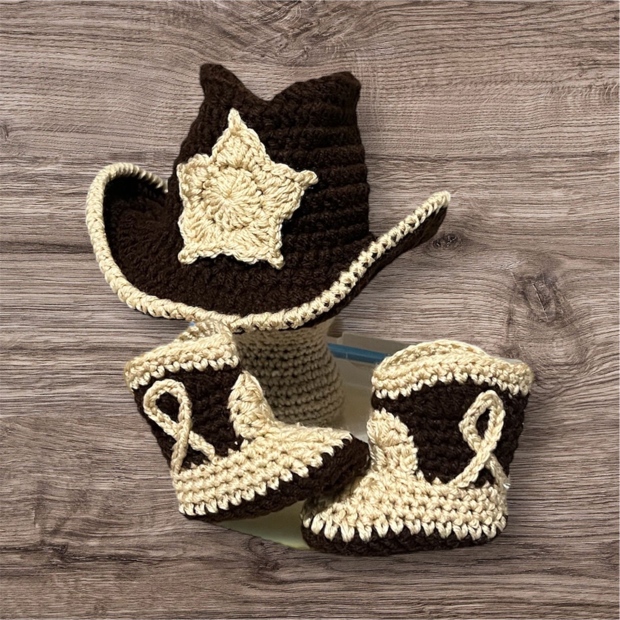 Cowboys Crochet Baby Set