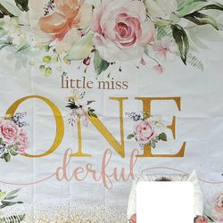 “Little Miss One-derful” Canvas Banner