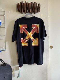 Off-White Arrows Black/Orange Crew, Size XS