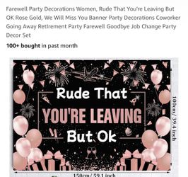 Rude That Your Leaving Banner