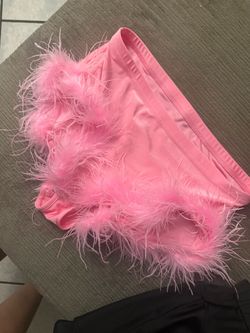 Halloween pink fuzzy outfit and bunny ears