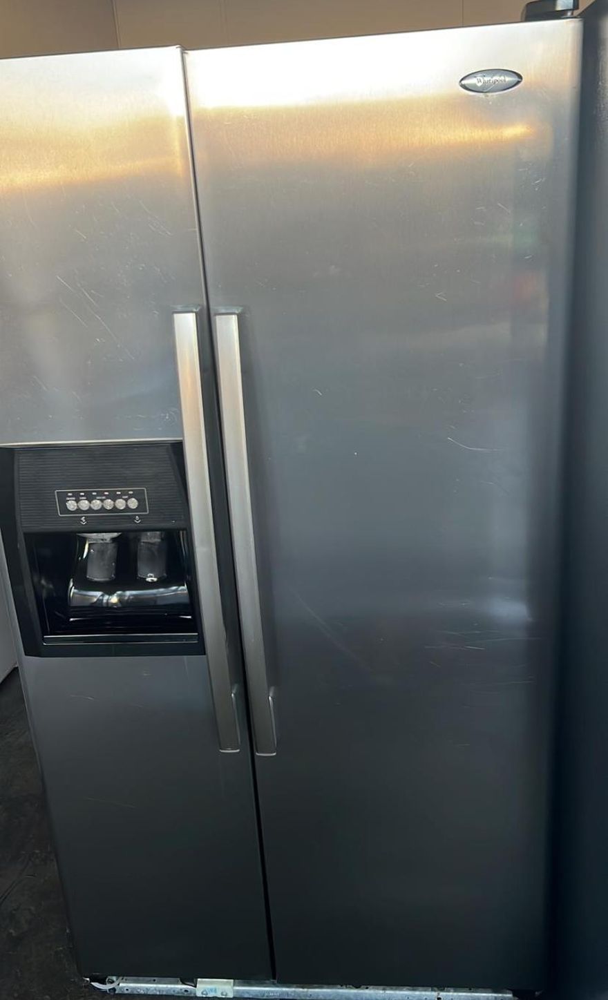 Whirlpool Side-by-Side Stainless Steel Counter Depth Refrigerator
