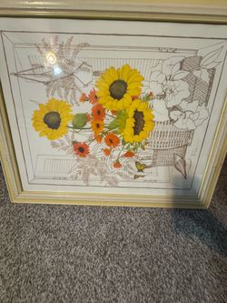 Vintage sunflower art