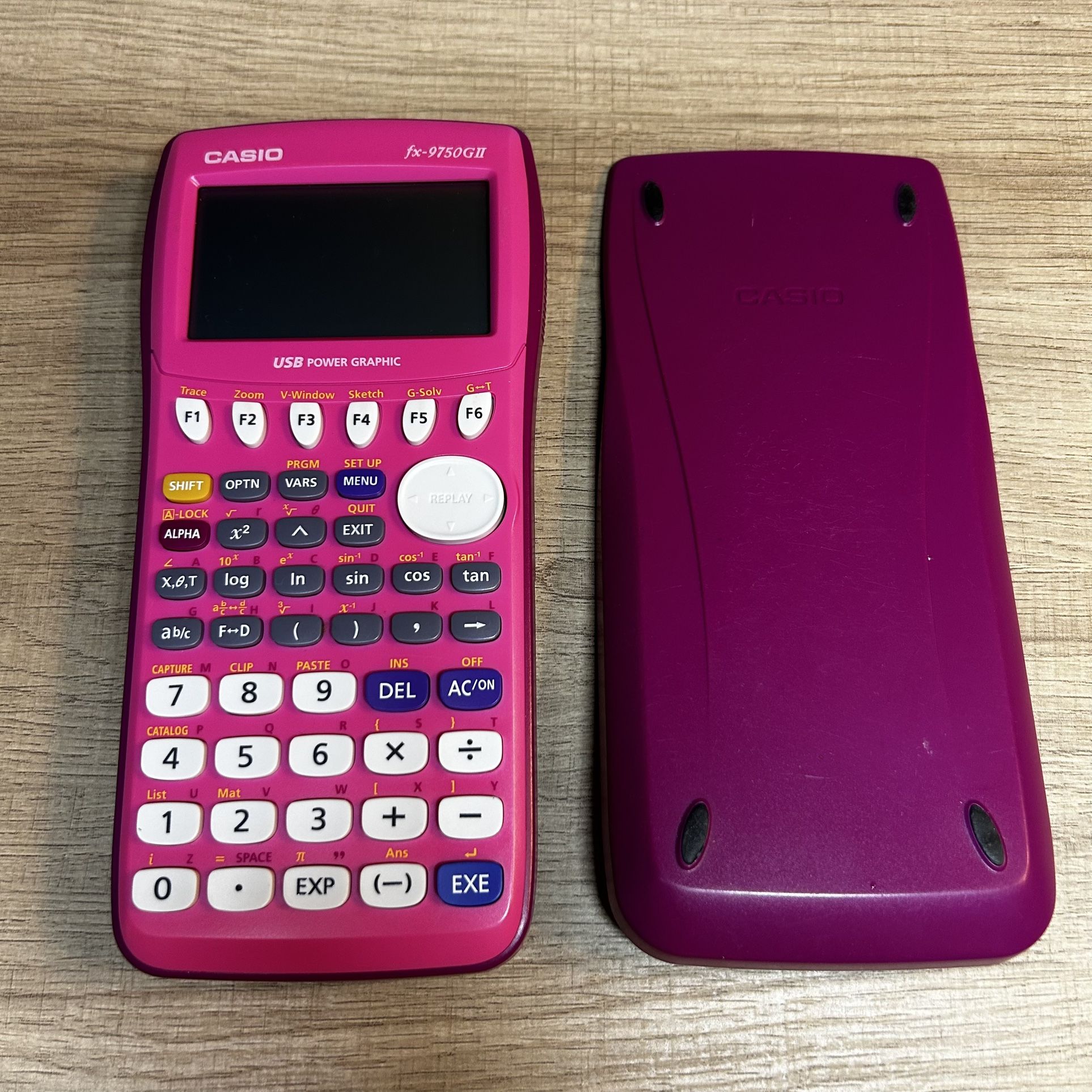 Casio FX-9750GII Pink Graphing Calculator, TESTED & WORKING!