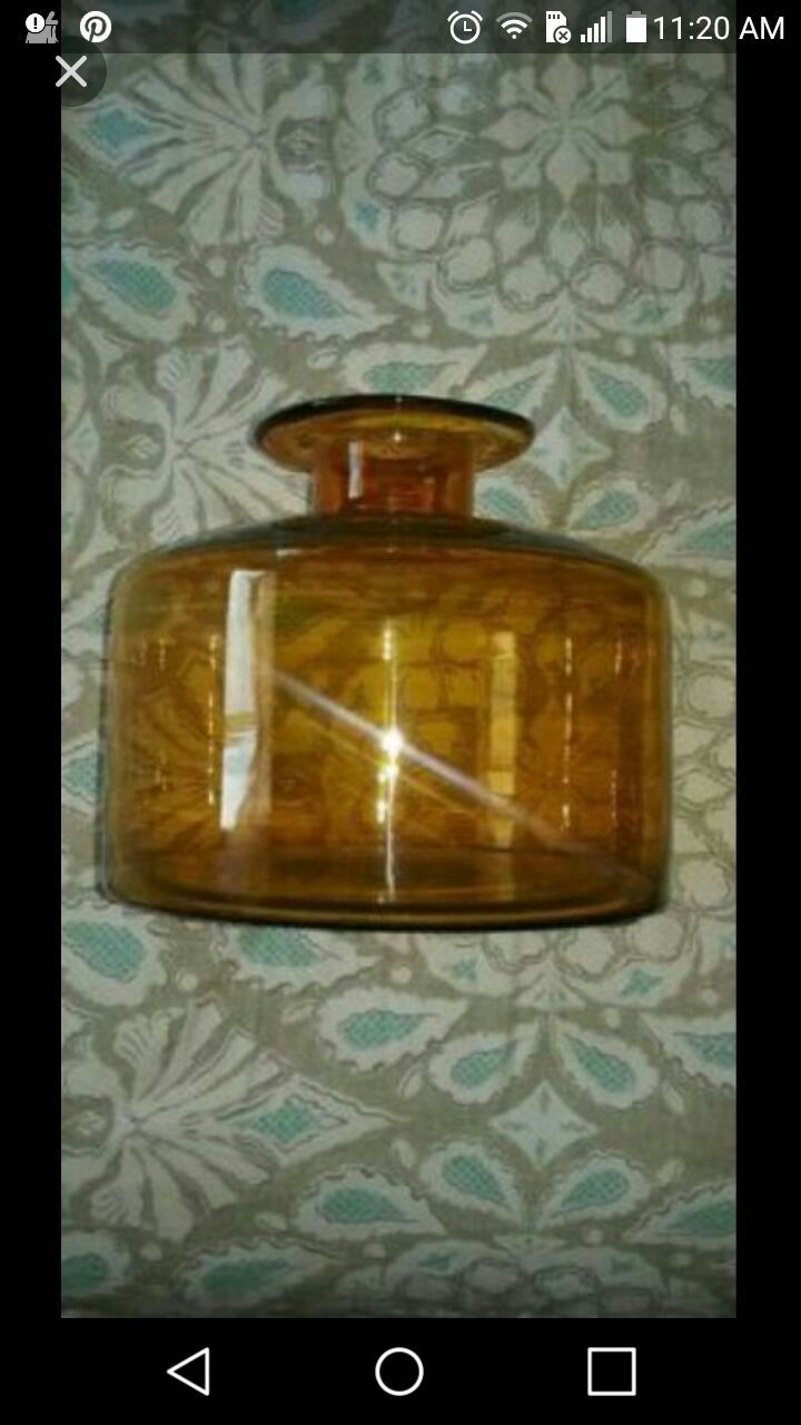 Amber colored Glass VASE