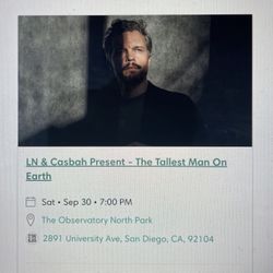 Tallest Man On Earth Observatory 