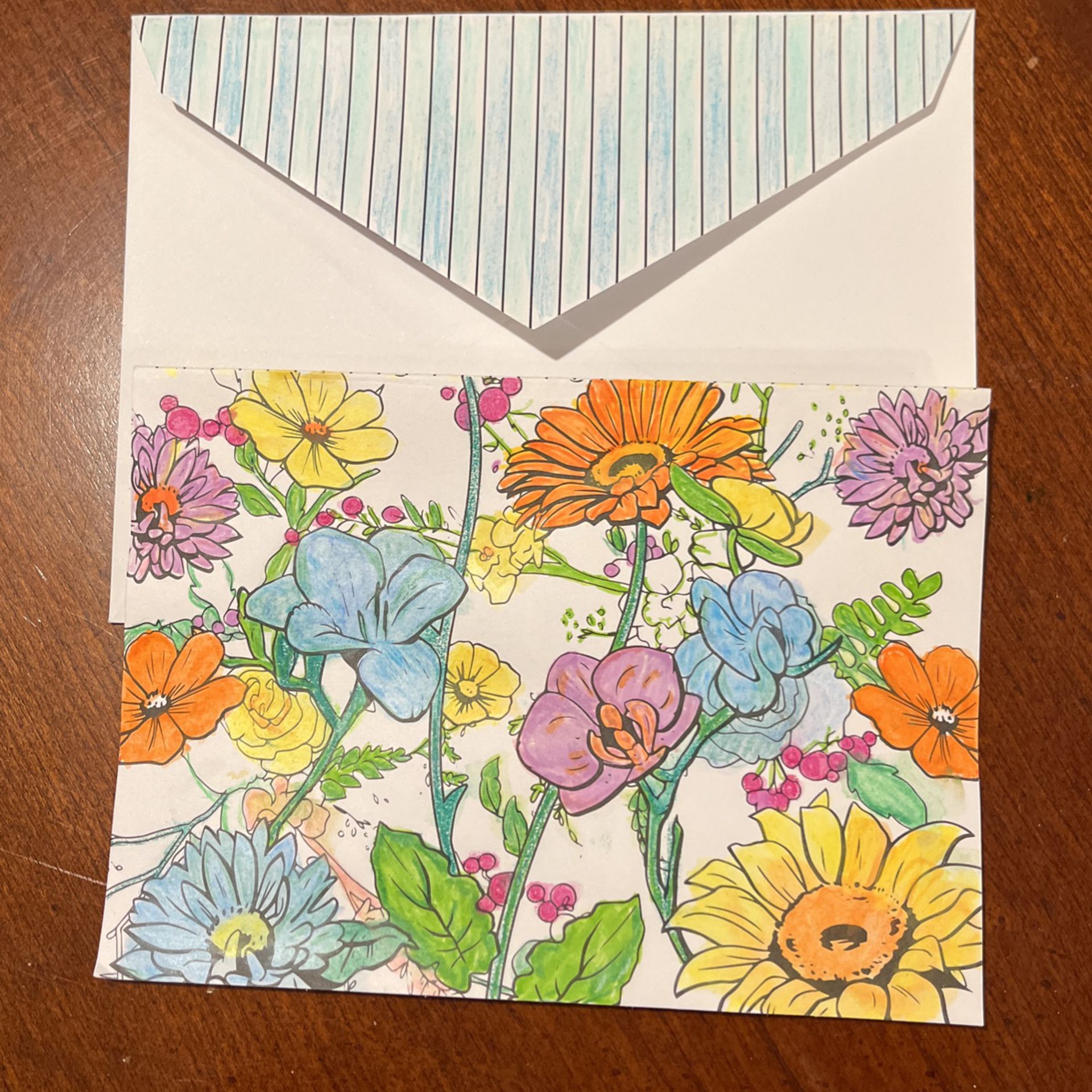 Flower Related Cards With Envelopes And Blank Inside