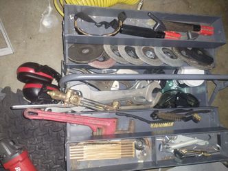 Toolbox with tools