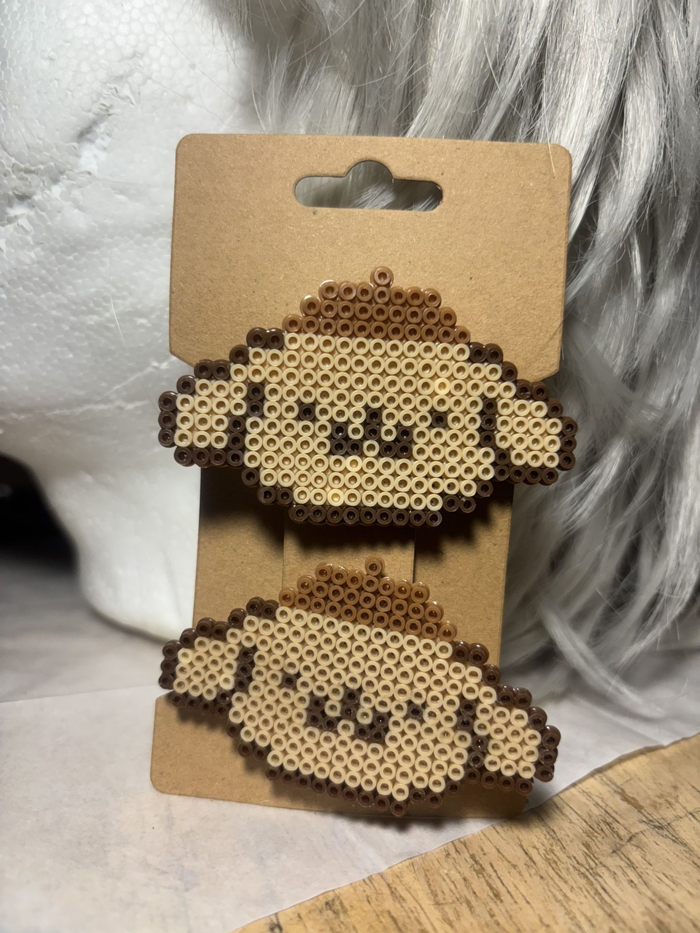 Perler Bead Hair Clips