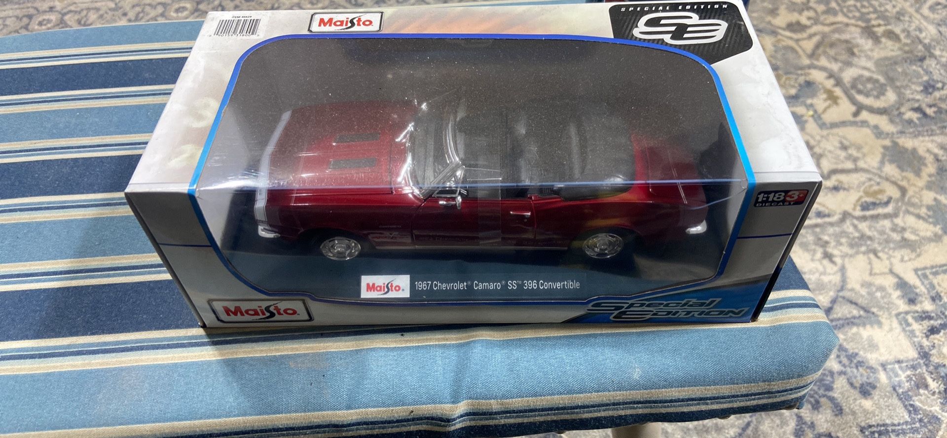 Norev NV182810 1:18 Ford Mustang Convertible 1966-Red Collectable Model, Multi
