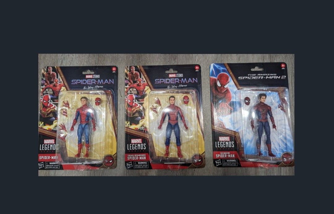 Marvel Legends Spiderman No Way Home Set Tobey Maguire Tom Holland Andrew Garfield
