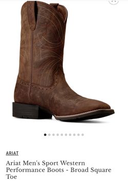 Ariat Cowboy Boots Size 12D