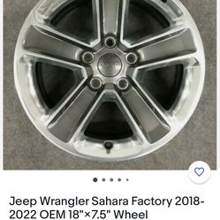 2022 18” Jeep Sahara Wheels & New Tires 