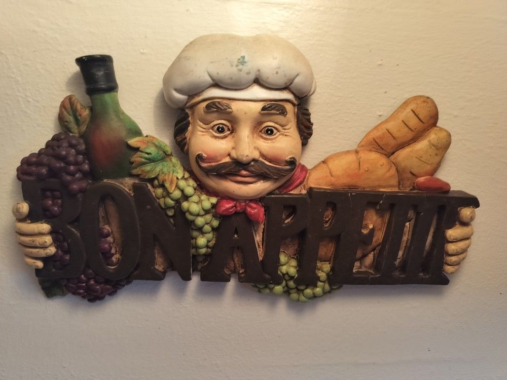 Vintage Kitchen Chef Plaque