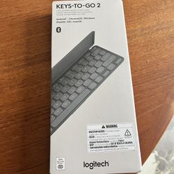 Logitech Keys-to-GO 2 Portable Wireless iPad Keyboard with Built-in Cover, Slim and Compact Bluetooth Keyboard for iPad, iPhone, Mac, and Apple TV, Ea