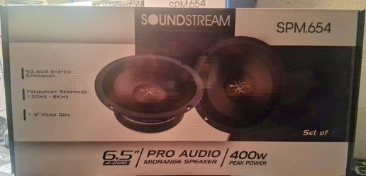 Soundstream 6.5 mid range 400 watts heavy-duty Speakers Brand new In the box