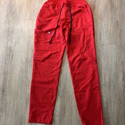 XS Red Scrub Pants