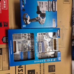 Hart 20 Volt Brushless 1/2 Inch Hammer Drill Kit W/200 PC Assorted Drill And Drive Bit Set 