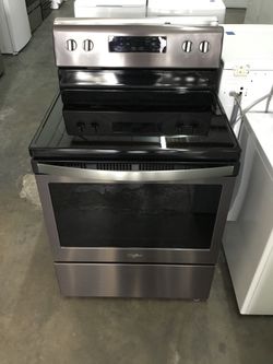 Whirlpool stainless steel glass top range