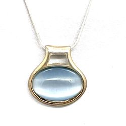 Silver Cat’s Eye Pendant Necklace