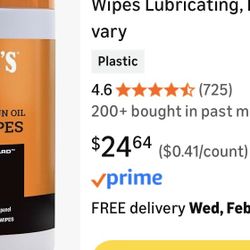 Lubricating Gun Oil Wipes