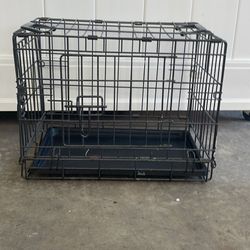 S MALL size rust, free dog crate two openings