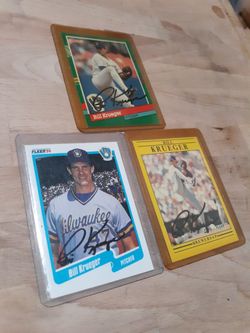 Trades Wanted... Bill Krueger Autographed Baseball Cards