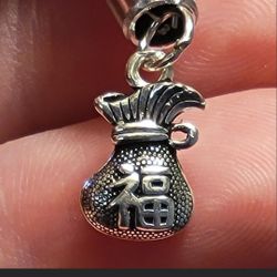 Money Bag 925 Silver Charm / Pendant 