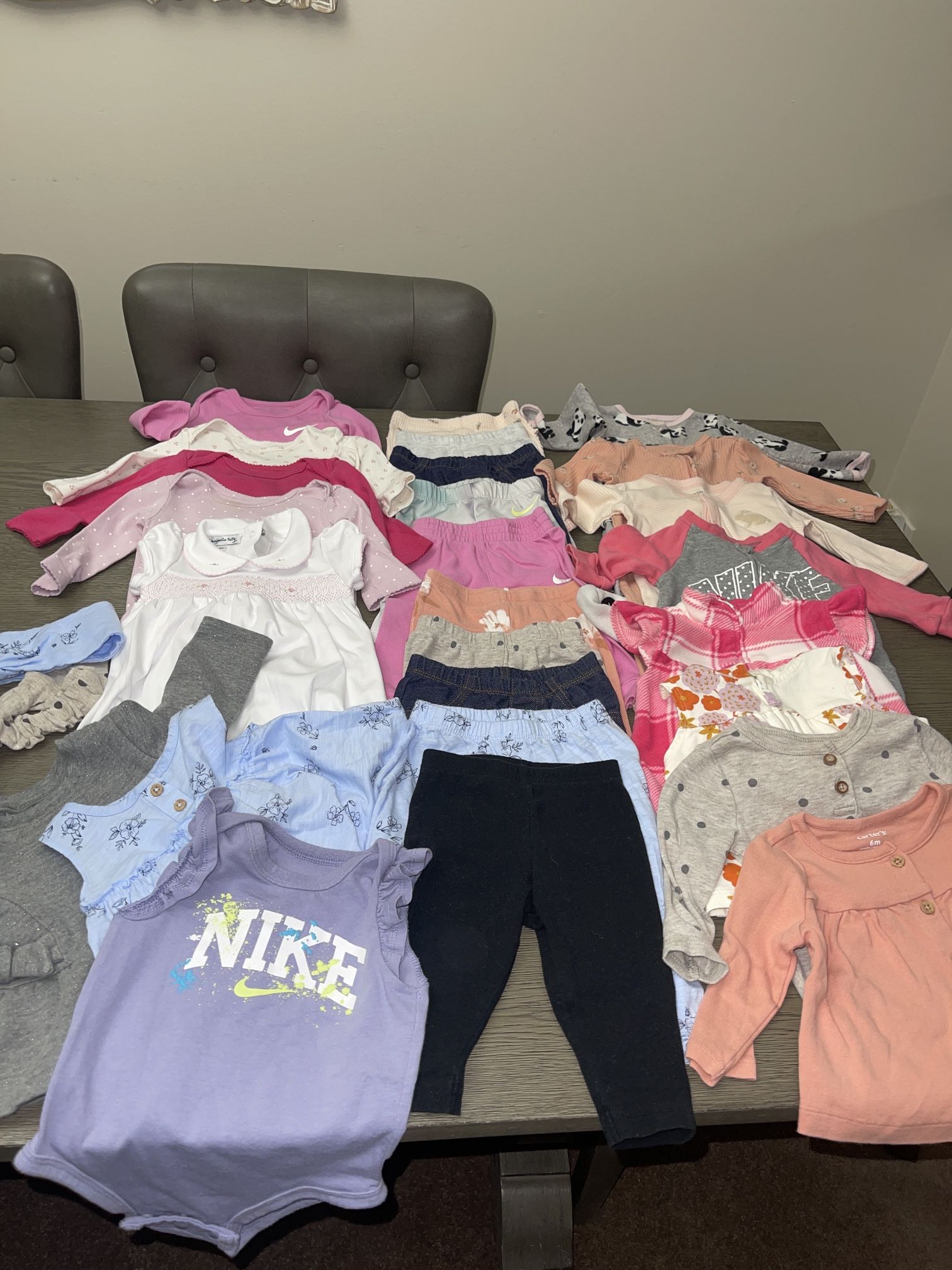 Baby girl, clothes, six months