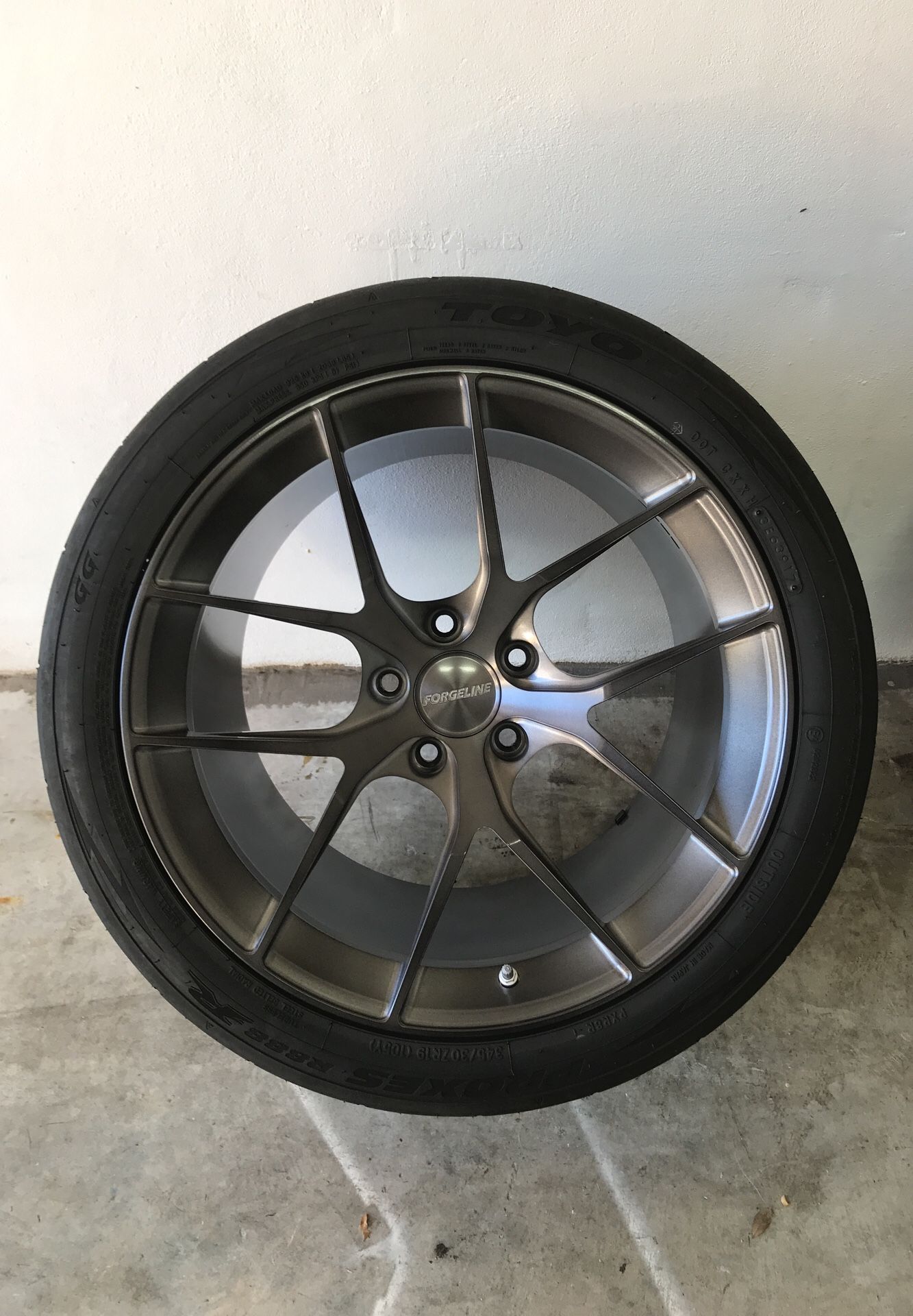Forgeline VX1 Dark Transparent Smoke Corvette Wheels
