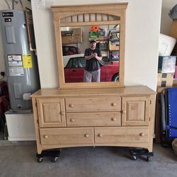 6 drawers dresser w/mirror