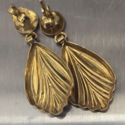 18k Real Gold Earrings 