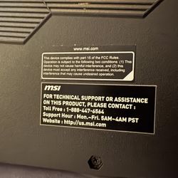 MSI Laptop 