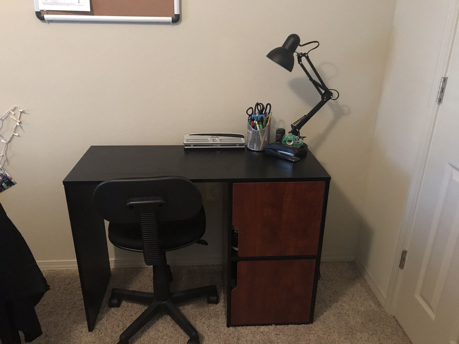 Desk with office chair