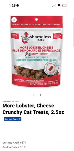 Shameless Pets Lobster Cheese Crunchy Cat Treats 2.5oz