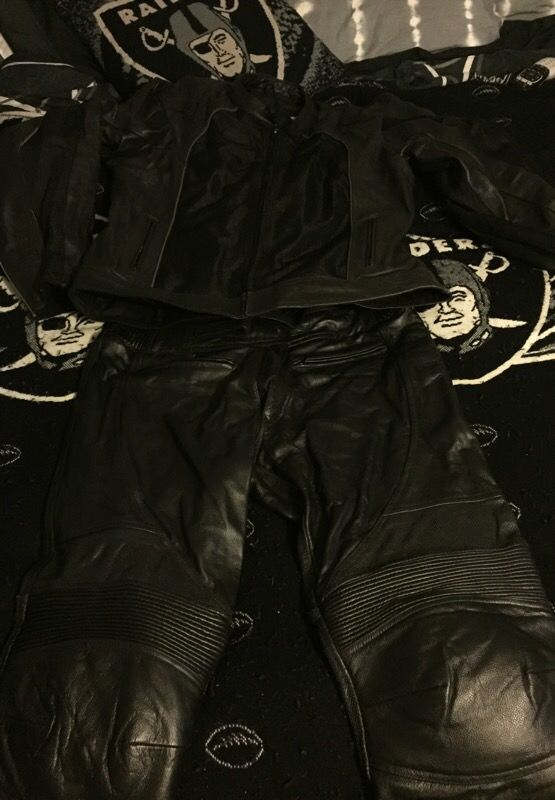 Leather motorcycle gear (BILT) jacket & pants