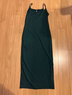 SHEIN Dark Green Maxi Slip Dress new xs