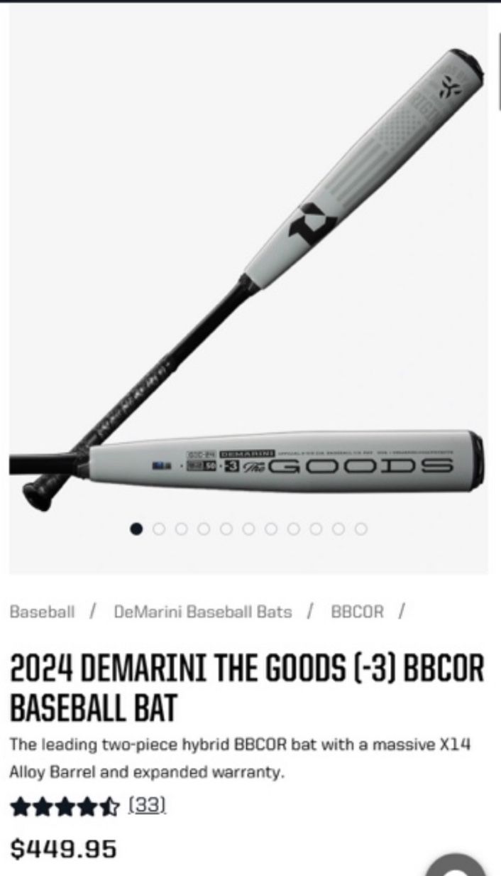 2024 DEMARINI THE GOODS (-3) BBCOR BASEBALL BAT