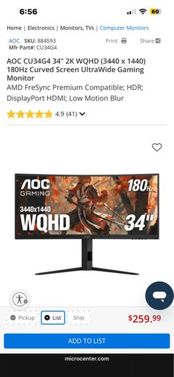 Ultrawide monitor 180hz
