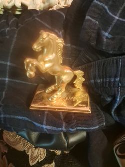 Vintage Gold Plated Horse 1980s