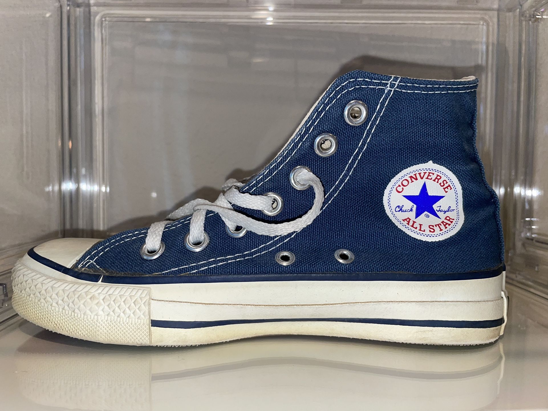 Vintage Retro 80, 90’s “Old Stock” Unisex Converse Chuck Taylor All Star Canvas High Tops… a Timeless Icon! The Holy Grail! Women’s Size 5.5.