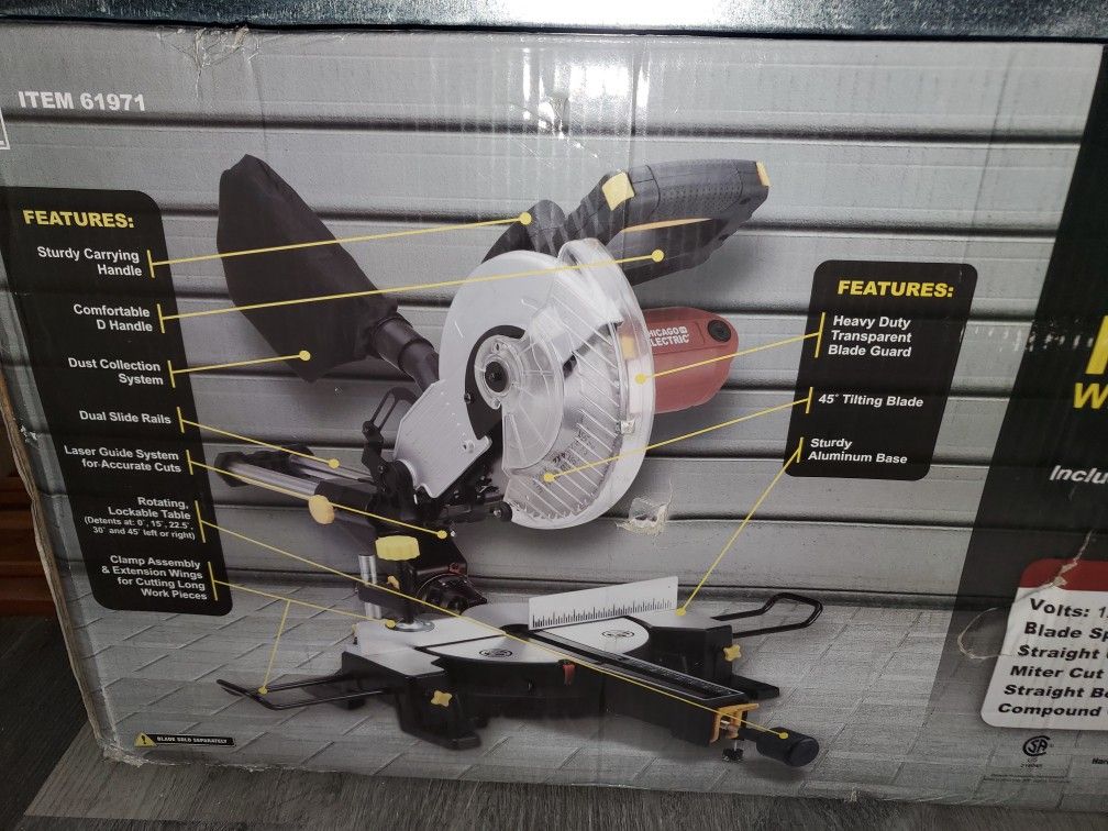 Chicago Electric 10" Miter Saw (Laser Guide System)