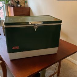 Vintage Coleman Metal Cooler