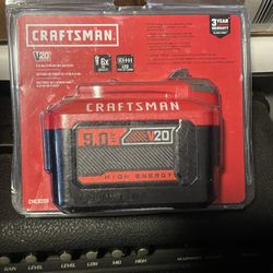 Brand New Craftsman 9.0 AH 20 V high energy battery