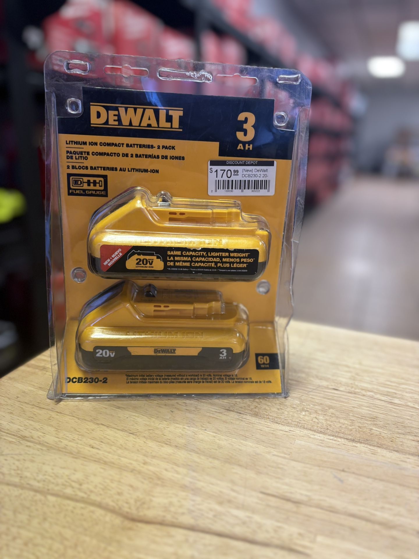20V MAX Compact Lithium-Ion 3.0Ah Battery Pack (2 Pack)